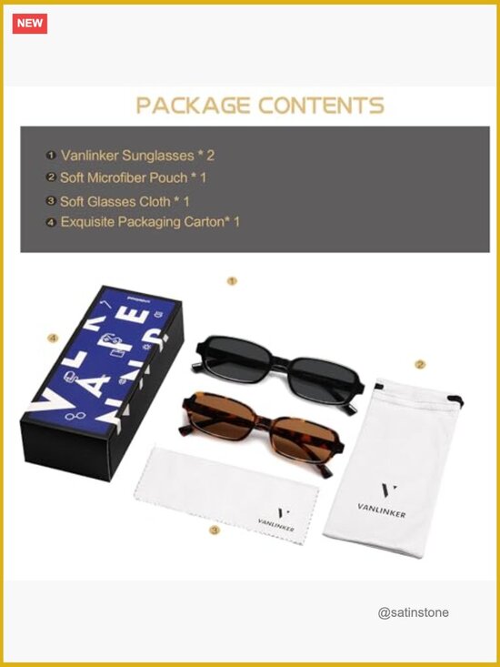 Retro Rectangle Polarized Sunglasses with UV400 Protection main image 2